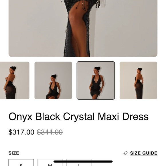 Denoa label onyx crystal gown - Picture 2 of 6